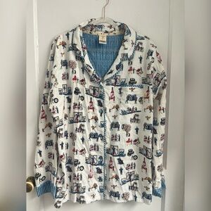Munki Munki Costco Themed Pajama SET Flannel Bamboo Cotton Blend Size XXL